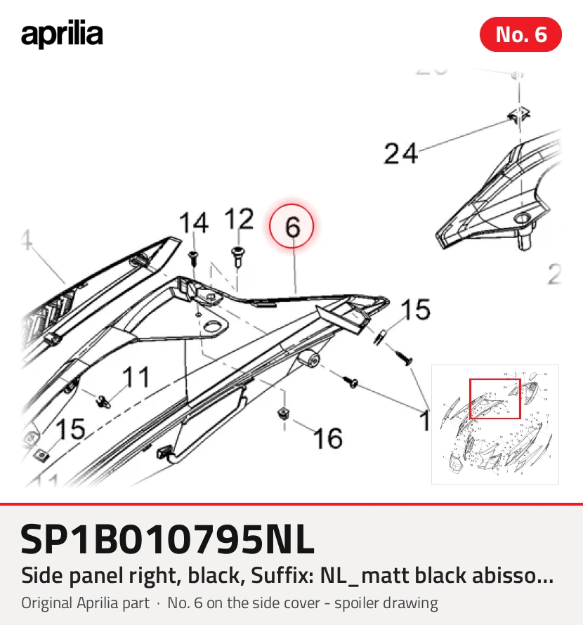 Panel lateral derecho, negro, sufijo: NL_matt black abisso 85/B