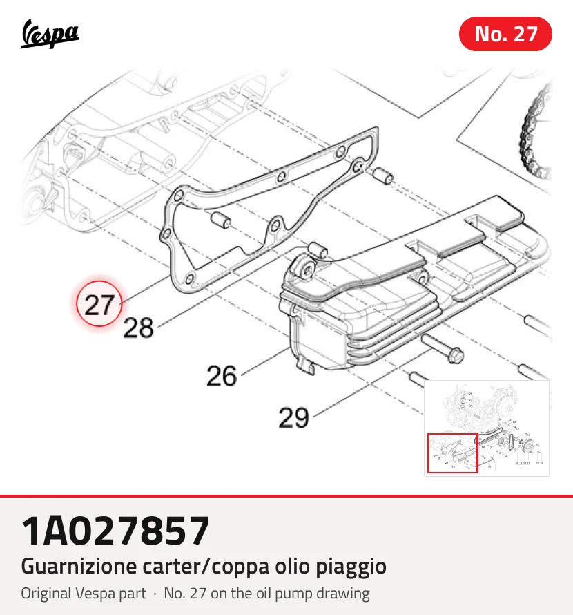 Kurbelgehäuse-/Ölwannendichtung PIAGGIO