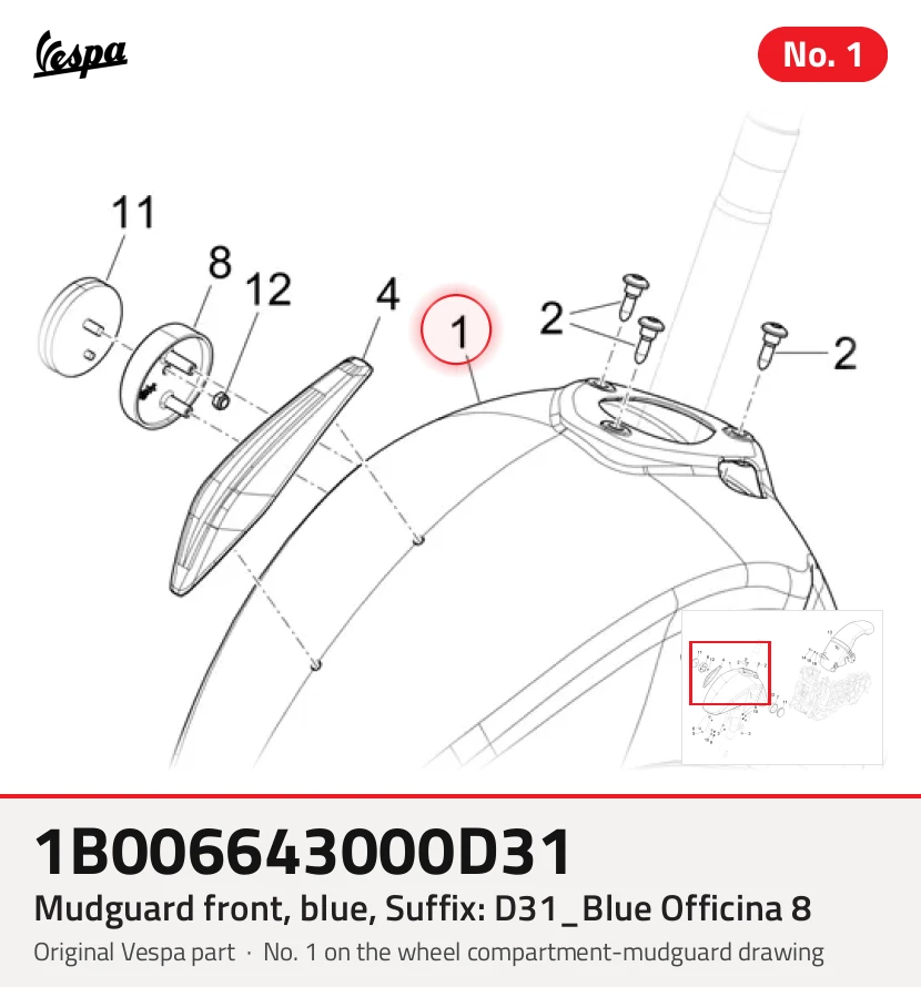 Garde-boue avant, bleu, suffixe : D31_Blue Officina 8