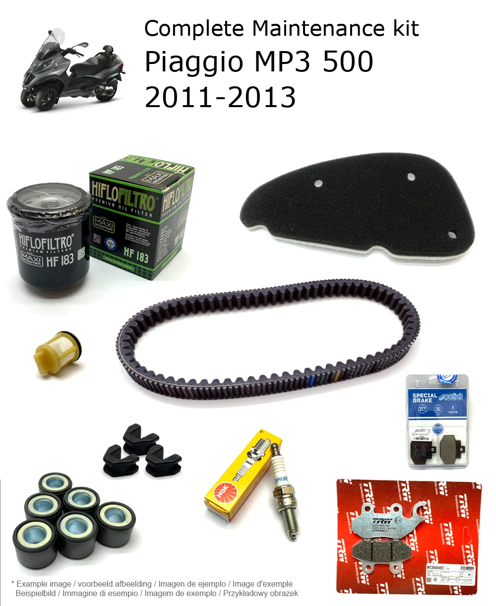 Wartungskit mit Bremsbelägen Piaggio MP3 500 2011-2013