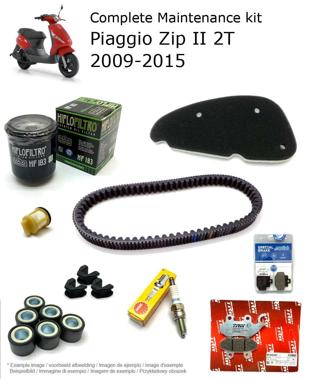 Wartungskit mit Bremsbelägen Piaggio Zip II 2T 2009-2015