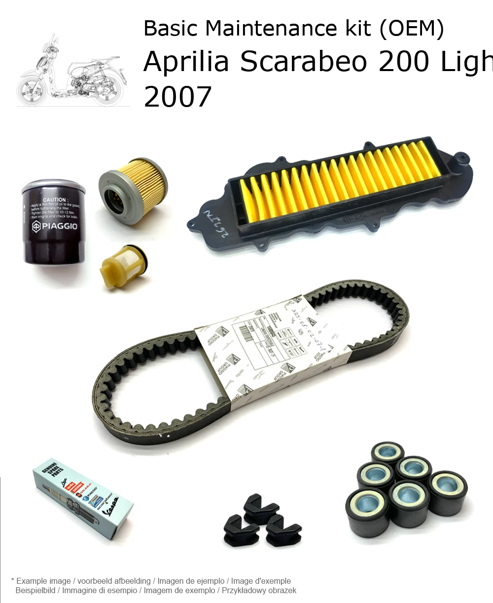 Wartungskit (OEM) Aprilia Scarabeo 200 Light 4T 2007