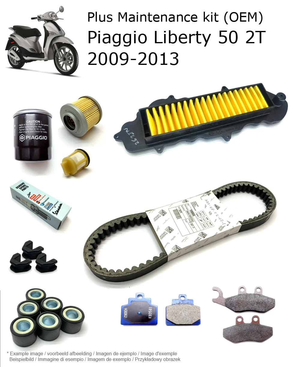 Wartungskit (OEM) mit Bremsbelägen Piaggio Liberty 50 2T 2009-2013