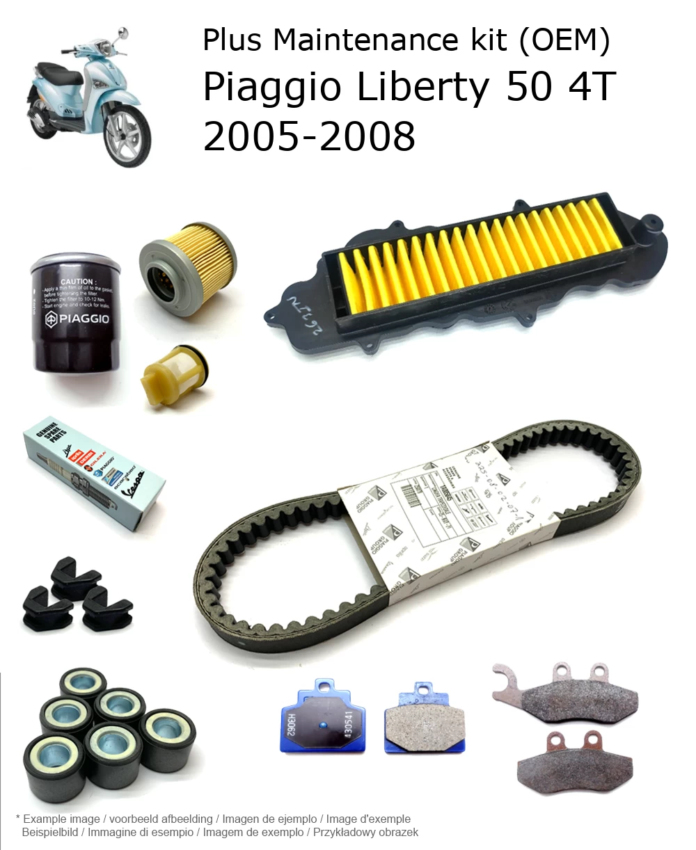 Wartungskit (OEM) mit Bremsbelägen Piaggio Liberty 50 4T 2005-2008