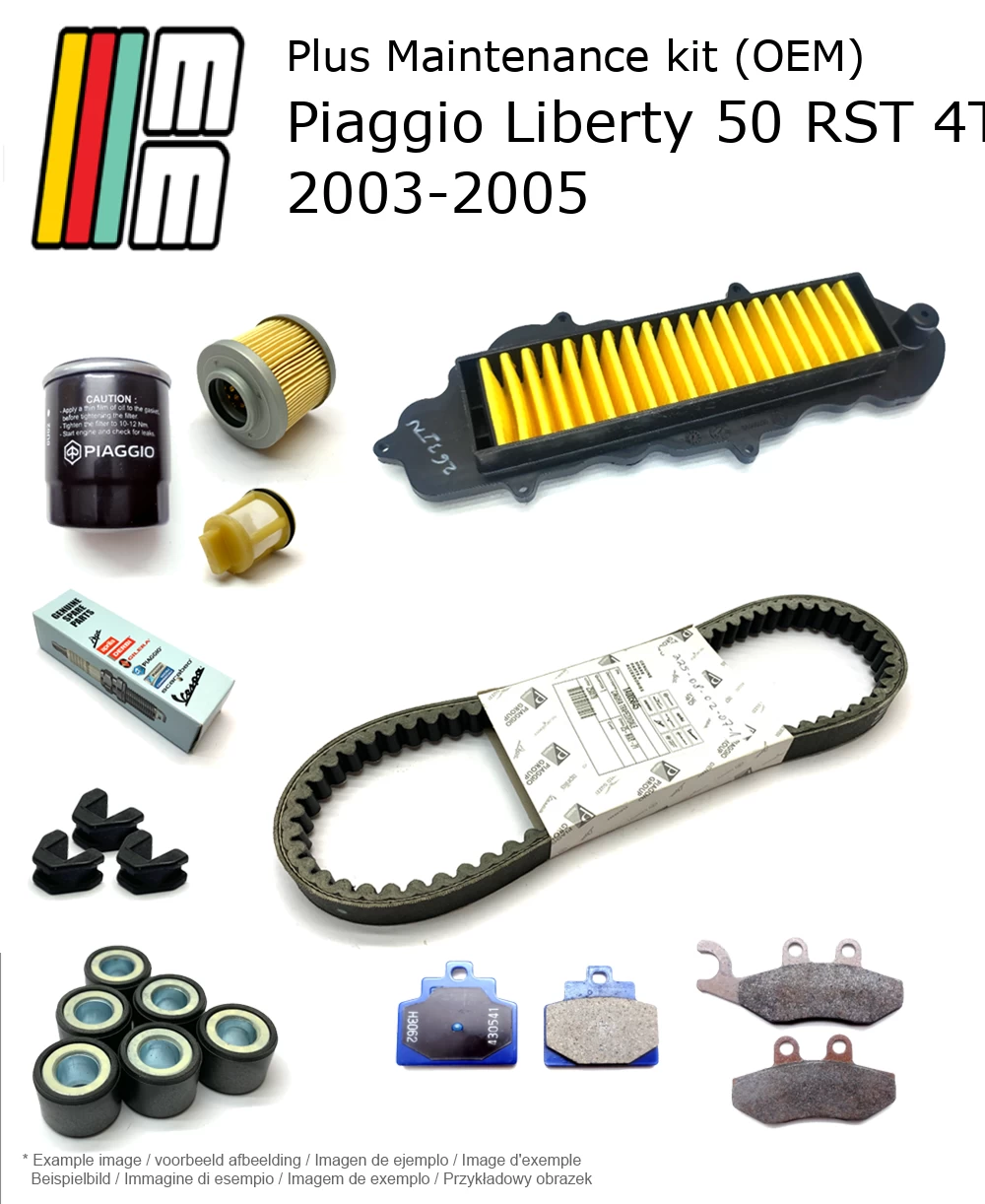 Wartungskit (OEM) mit Bremsbelägen Piaggio Liberty 50 RST 4T 2003-2005