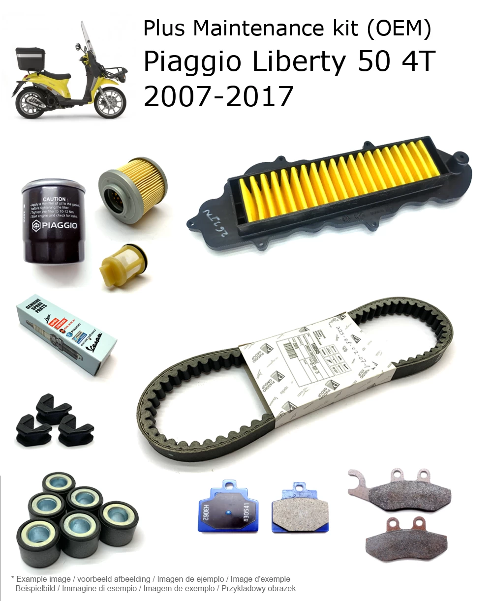 Wartungskit (OEM) mit Bremsbelägen Piaggio Liberty 50 4T 2007-2017