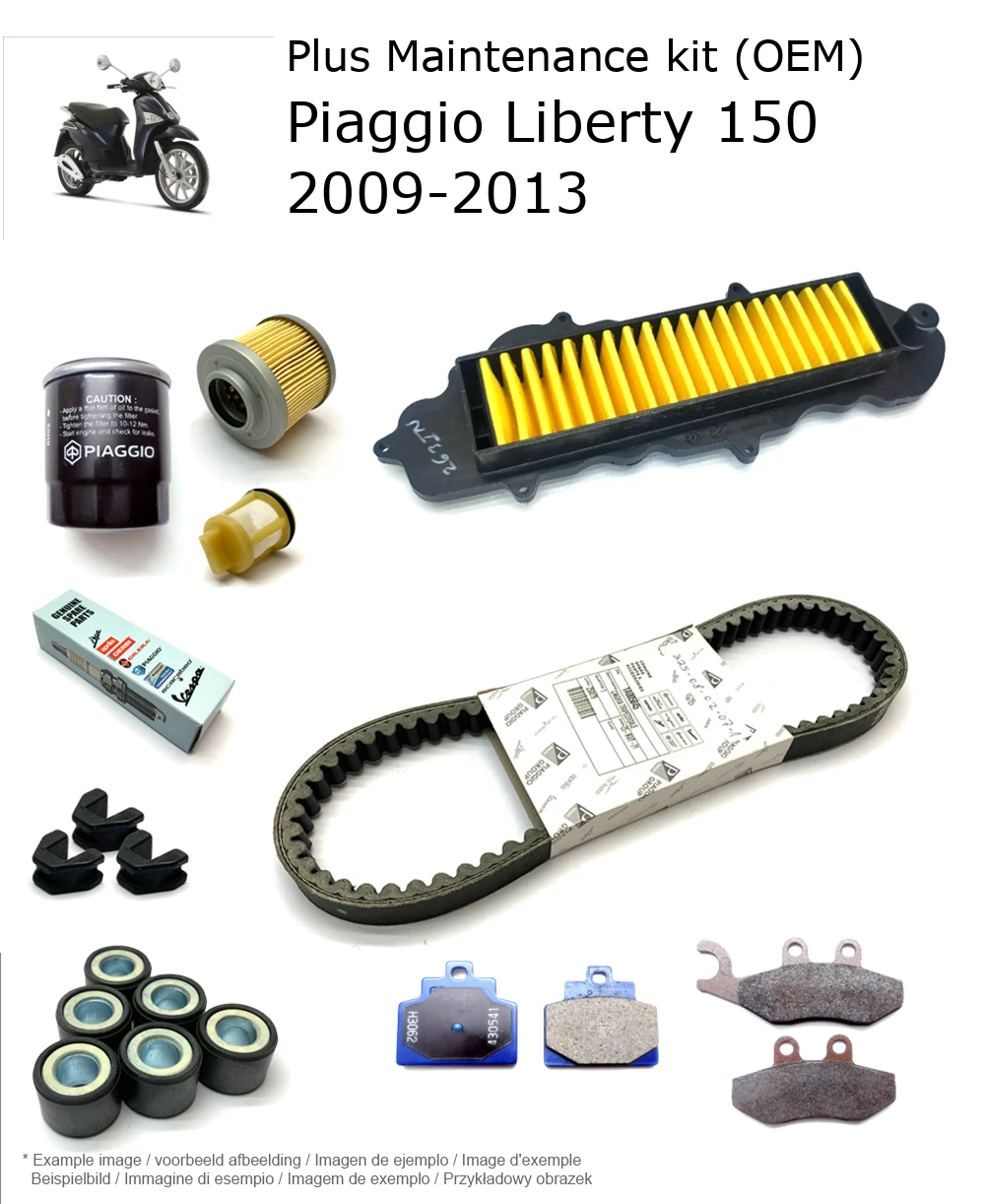 Wartungskit (OEM) mit Bremsbelägen Piaggio Liberty 150 2009-2013