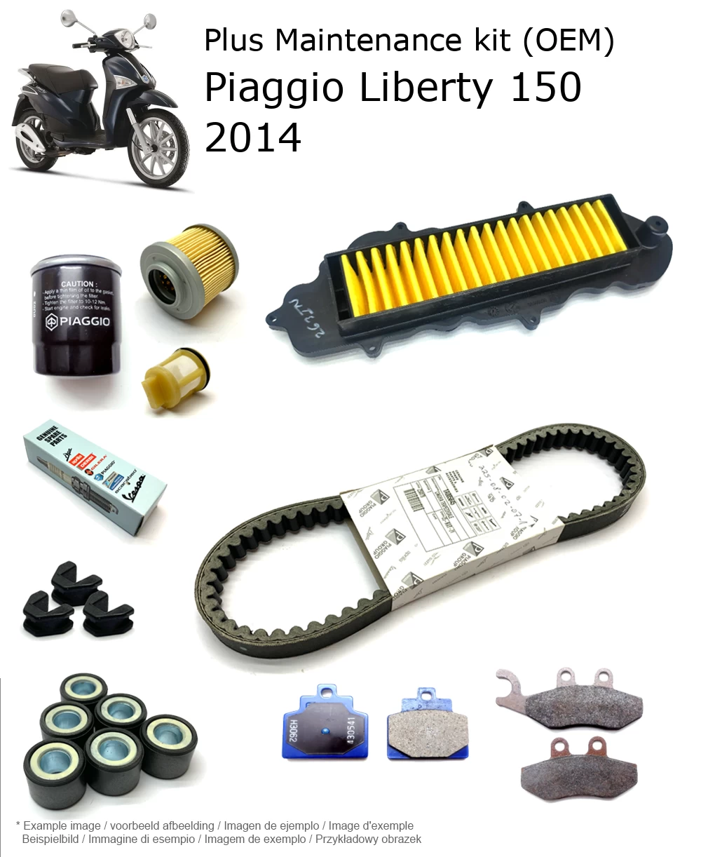 Wartungskit (OEM) mit Bremsbelägen Piaggio Liberty 150 2014