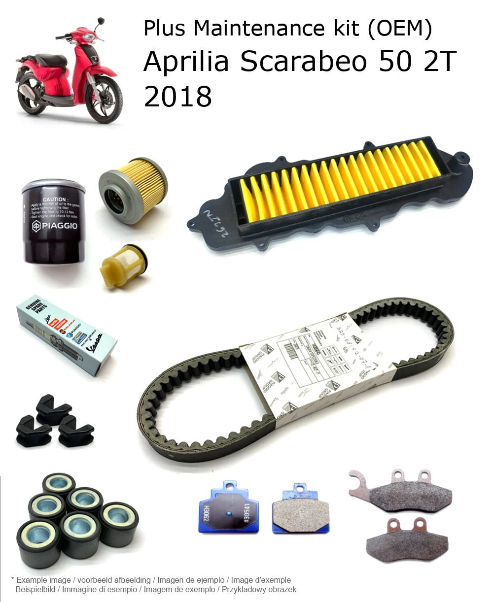 Wartungskit (OEM) mit Bremsbelägen Aprilia Scarabeo 50 2T 2018