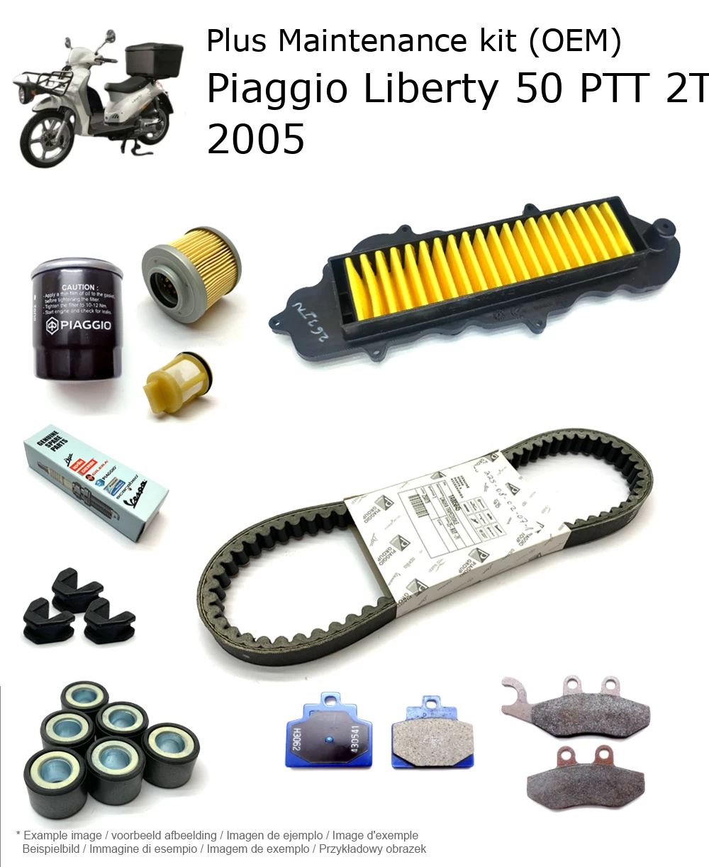 Wartungskit (OEM) mit Bremsbelägen Piaggio Liberty 50 PTT 2T 2005