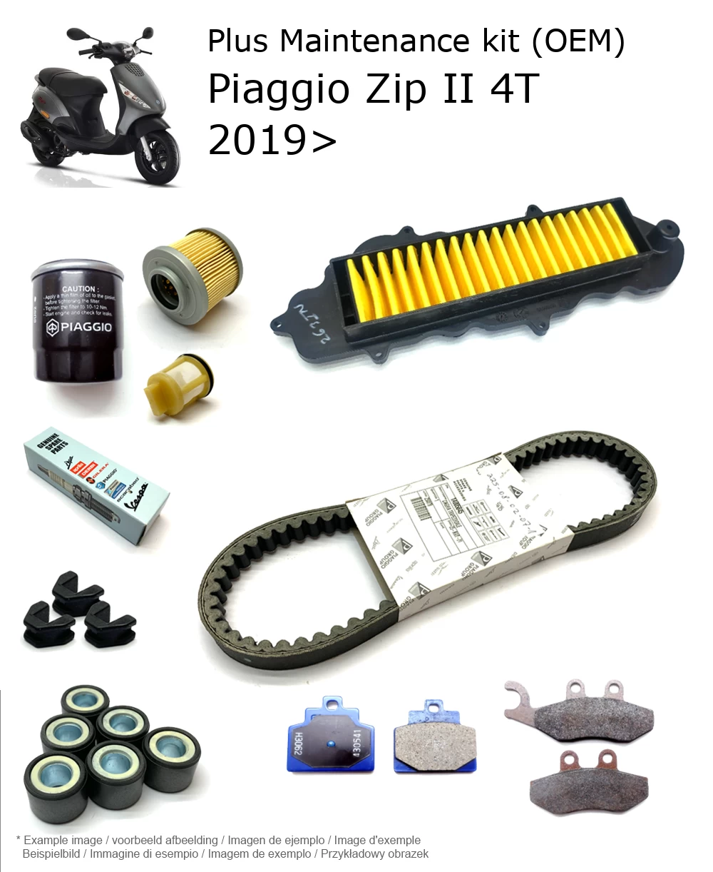 Wartungskit (OEM) mit Bremsbelägen Piaggio Zip II 4T 2019>