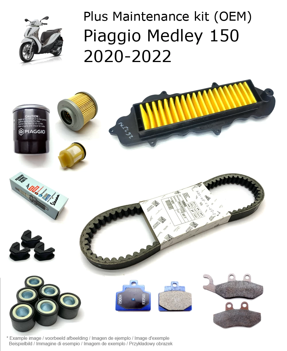 Wartungskit (OEM) mit Bremsbelägen Piaggio Medley 150 2020-2022