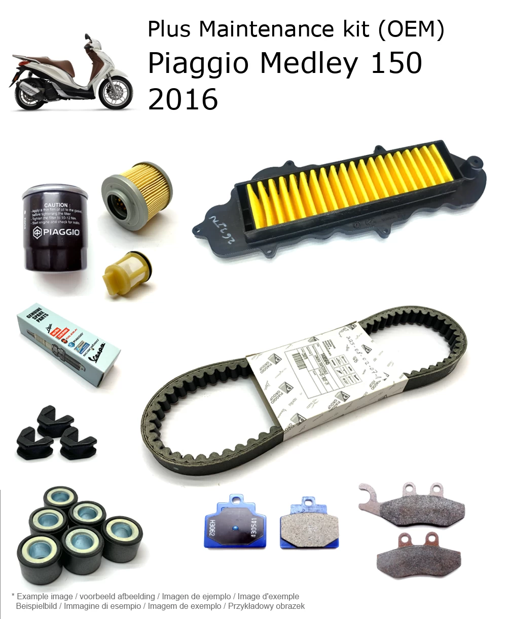 Wartungskit (OEM) mit Bremsbelägen Piaggio Medley 150 2016