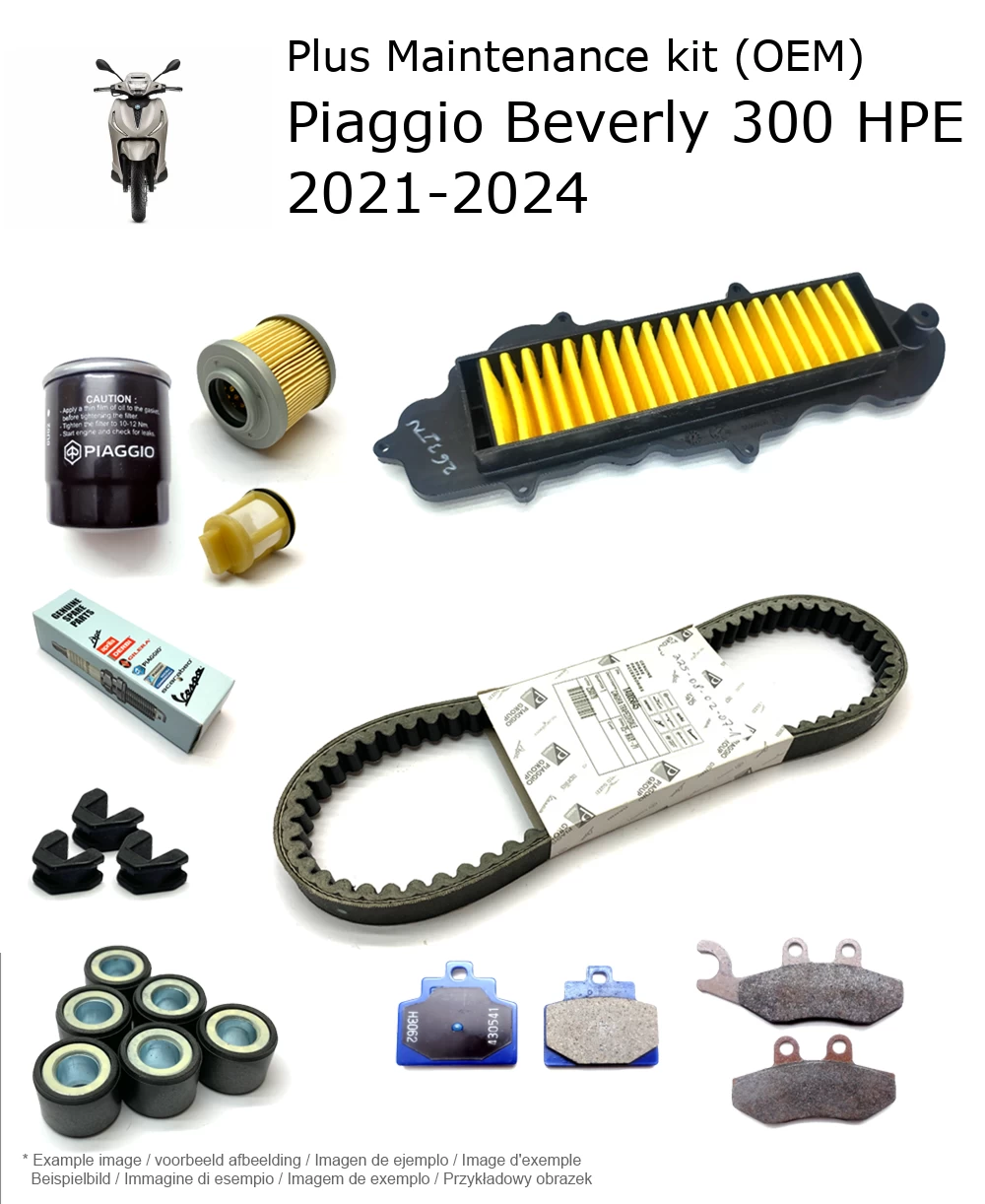 Wartungskit (OEM) mit Bremsbelägen Piaggio Beverly 300 HPE 2021-2024
