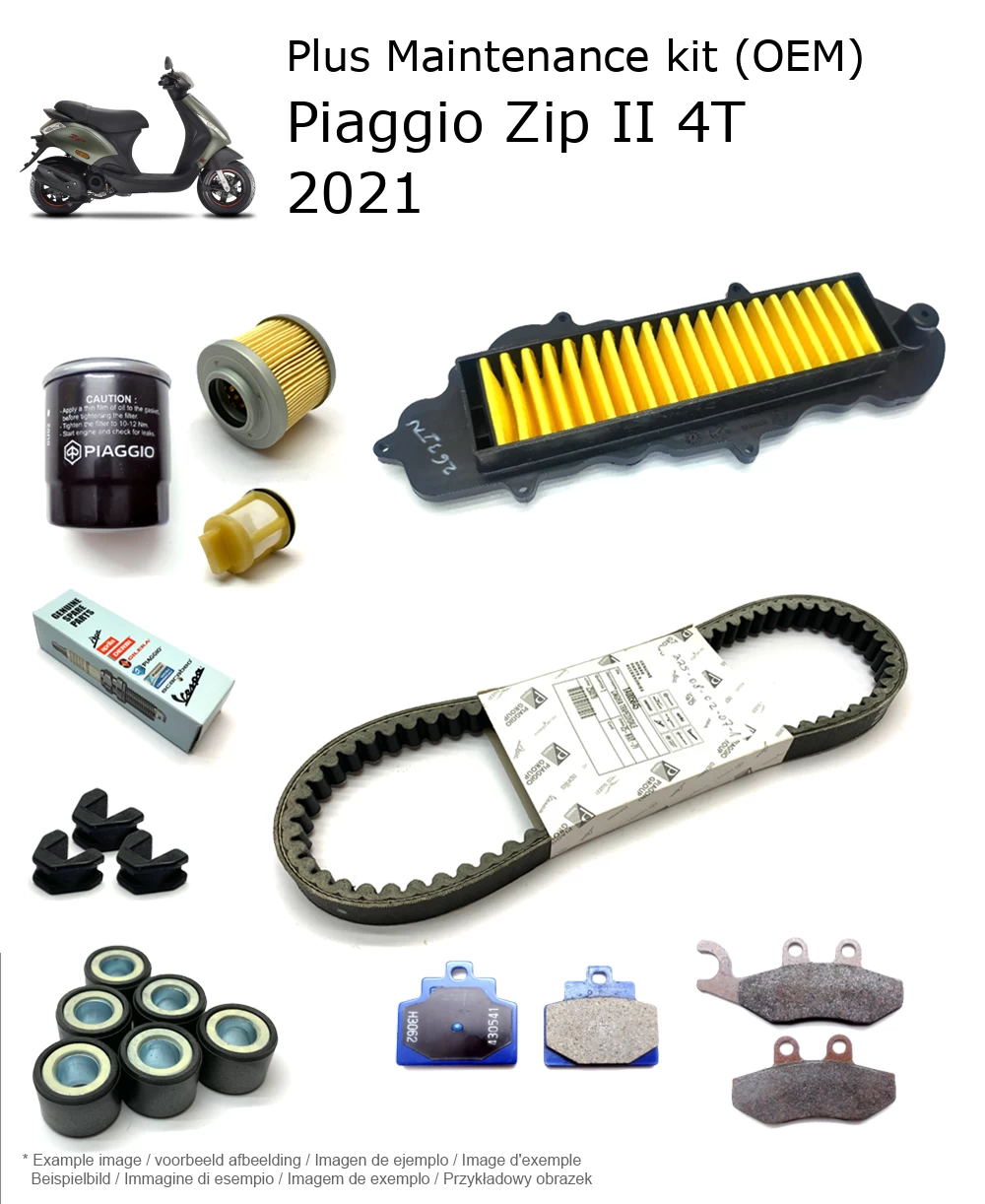 Wartungskit (OEM) mit Bremsbelägen Piaggio Zip II 4T 2021