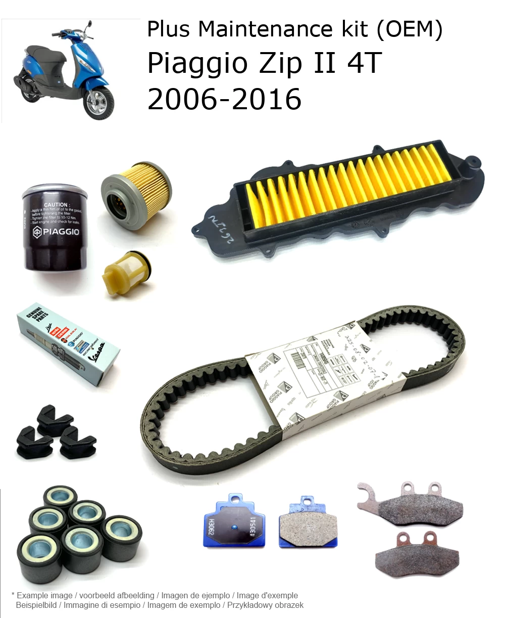 Wartungskit (OEM) mit Bremsbelägen Piaggio Zip II 4T 2006-2016