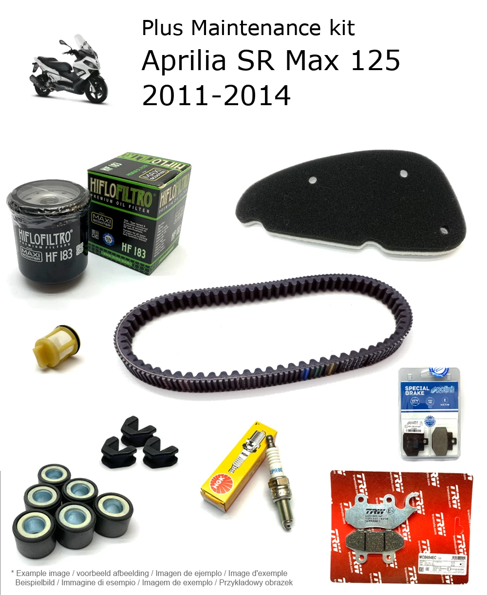 Wartungskit mit Bremsbelägen Aprilia SR Max 125 2011-2014