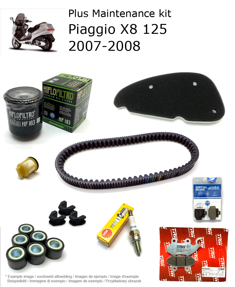 Wartungskit mit Bremsbelägen Piaggio X8 125 2007-2008