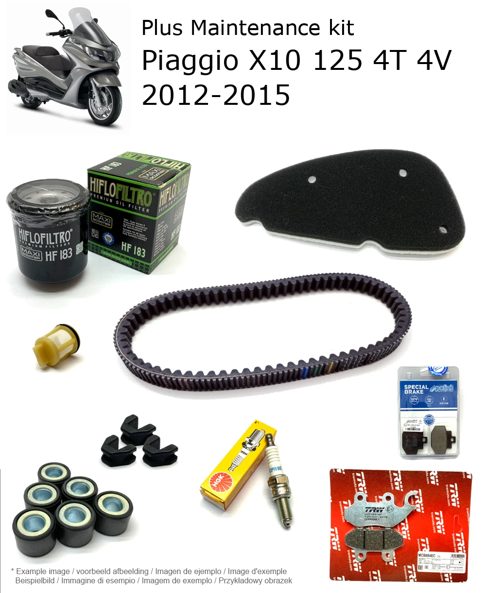 Wartungskit mit Bremsbelägen Piaggio X10 125 4T 4V 2012-2015