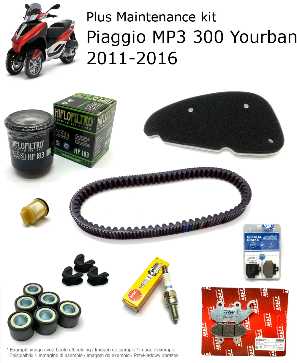 Wartungskit mit Bremsbelägen Piaggio MP3 300 Yourban 2011-2016