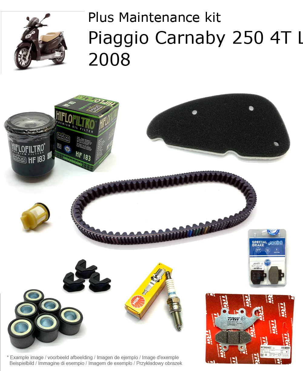 Wartungskit mit Bremsbelägen Piaggio Carnaby 250 4T LC 2008