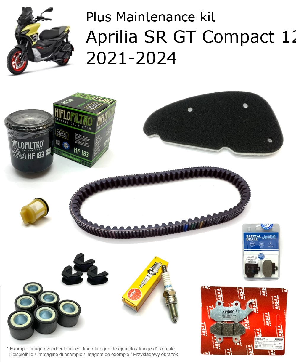 Wartungskit mit Bremsbelägen Aprilia SR GT Compact 125 2021-2024