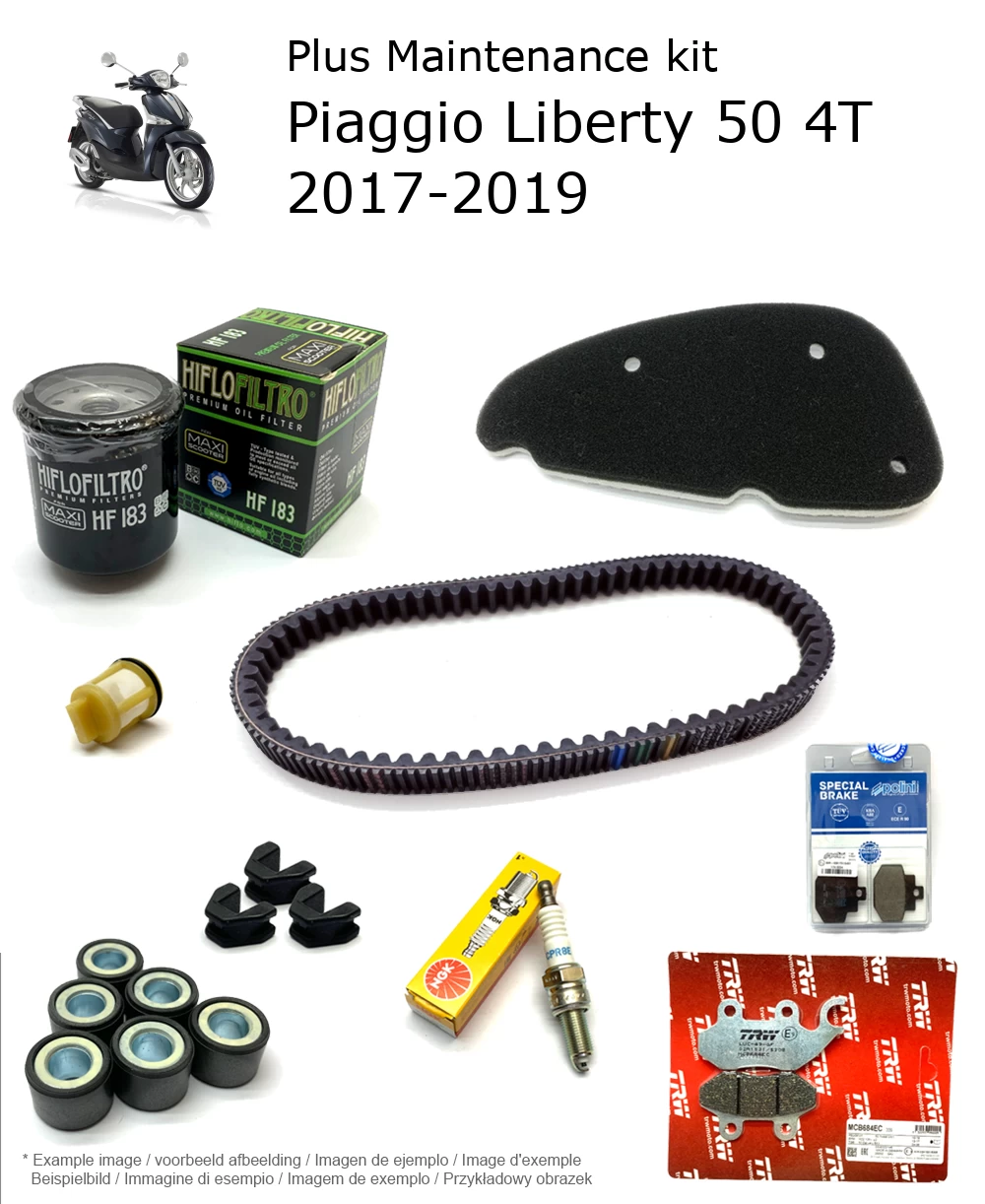 Wartungskit mit Bremsbelägen Piaggio Liberty 50 4T 2017-2019
