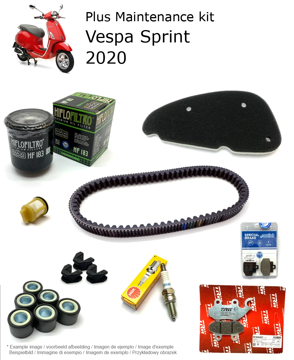 Wartungskit mit Bremsbelägen Vespa Sprint 2020