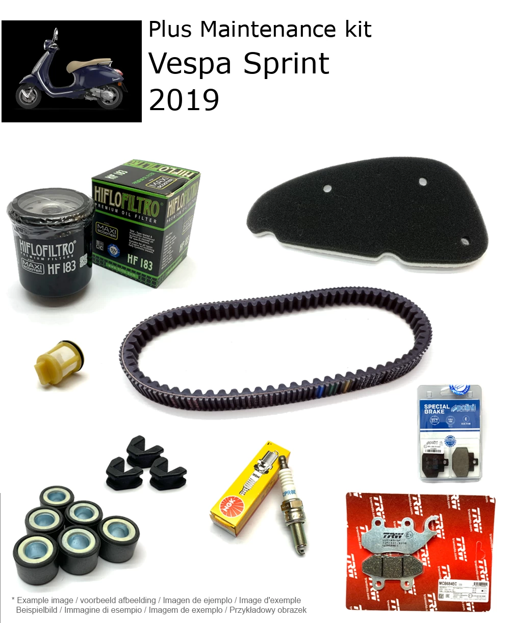 Wartungskit mit Bremsbelägen Vespa Sprint 2019
