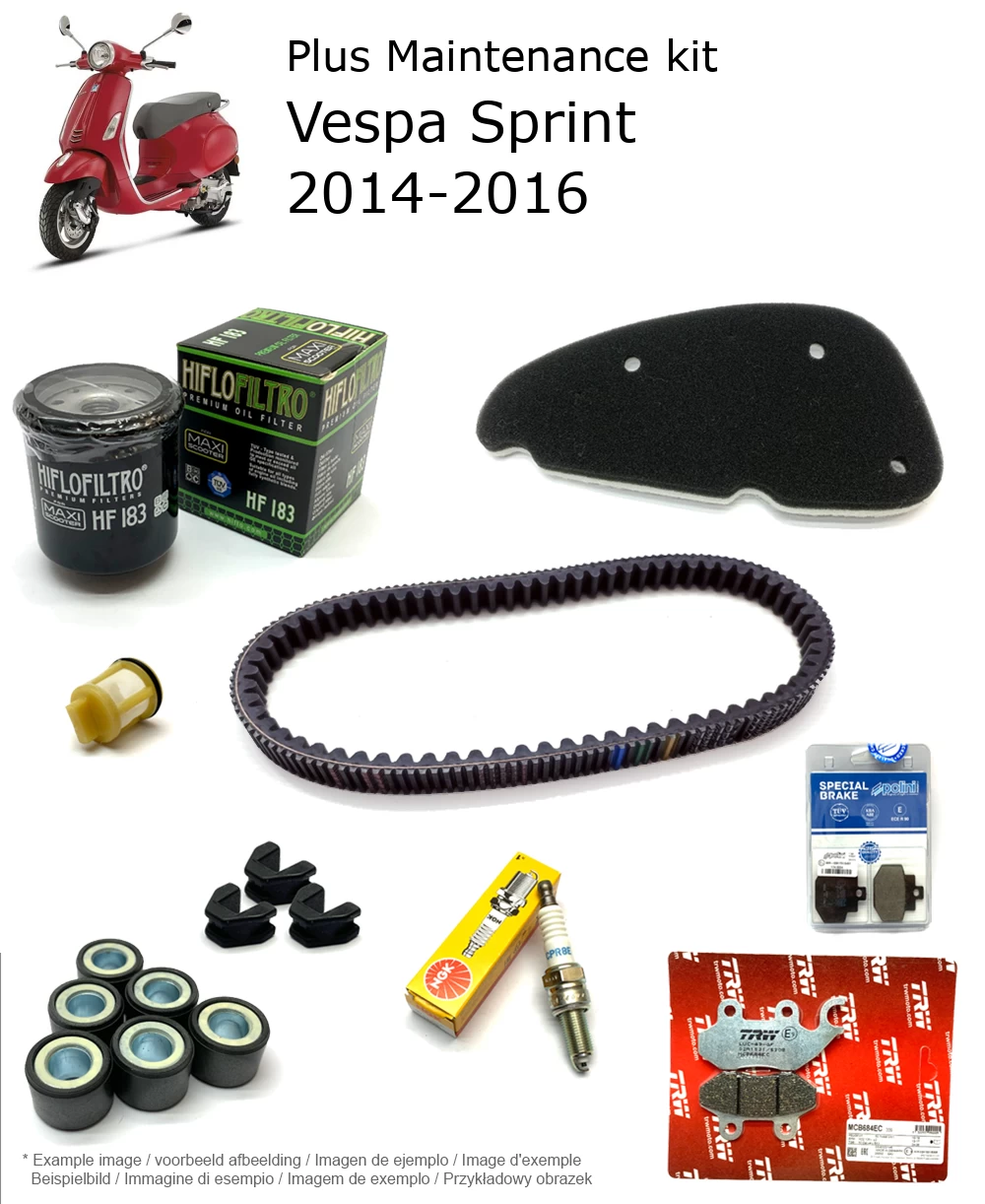 Wartungskit mit Bremsbelägen Vespa Sprint 2014-2016