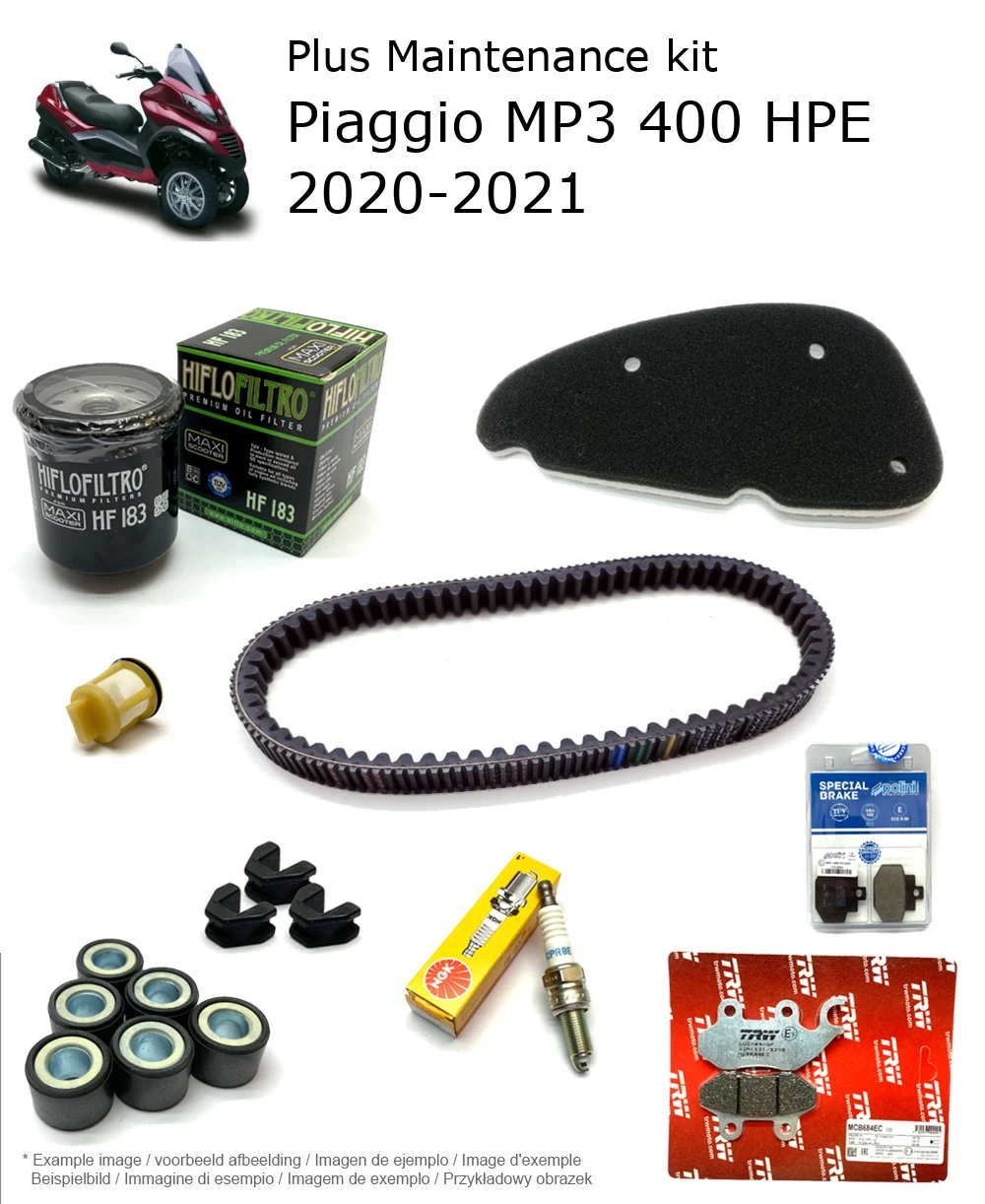 Wartungskit mit Bremsbelägen Piaggio MP3 400 HPE 2020-2021