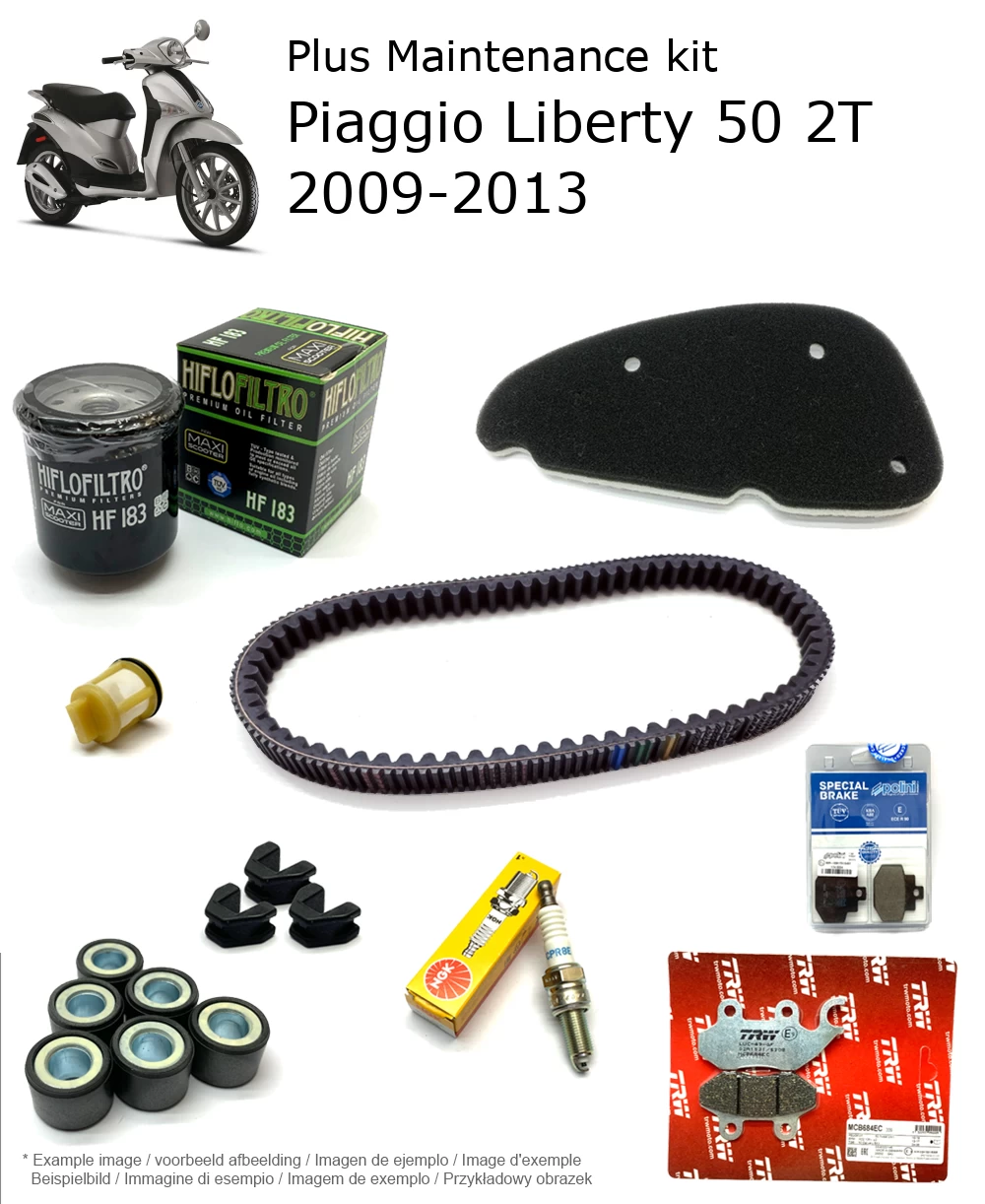 Wartungskit mit Bremsbelägen Piaggio Liberty 50 2T 2009-2013