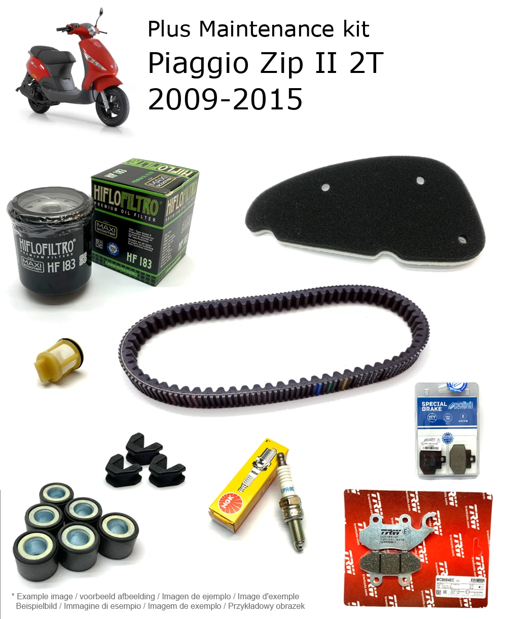 Wartungskit mit Bremsbelägen Piaggio Zip II 2T 2009-2015