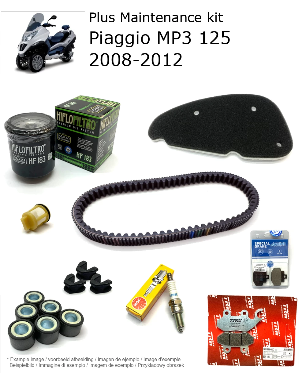 Wartungskit mit Bremsbelägen Piaggio MP3 125 2008-2012