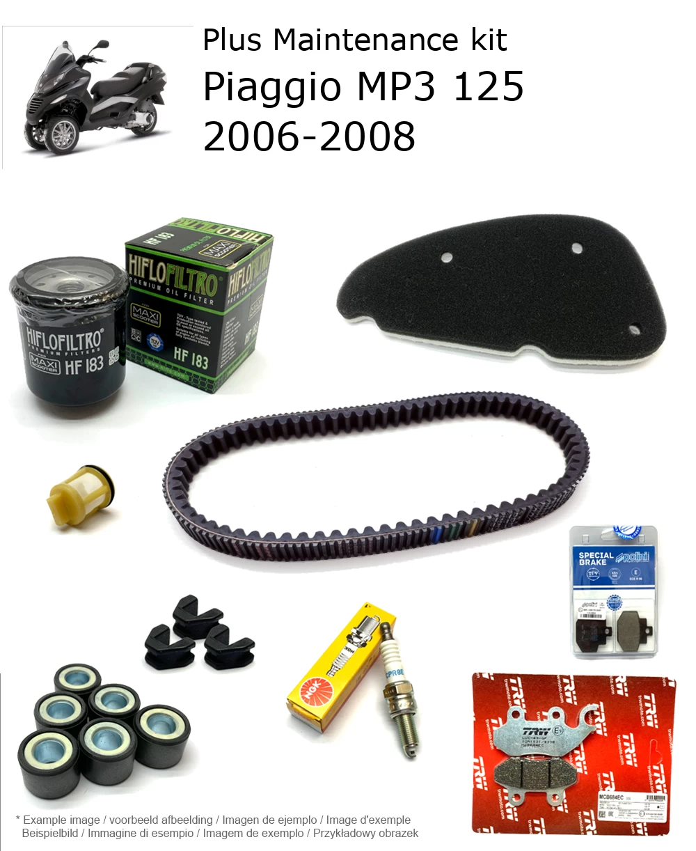Wartungskit mit Bremsbelägen Piaggio MP3 125 2006-2008