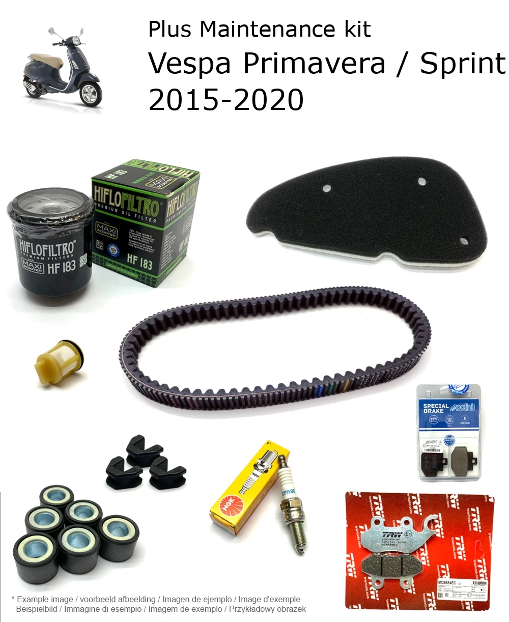 Wartungskit mit Bremsbelägen Vespa Primavera / Sprint 125 ABS 4T 3V 2015-2020