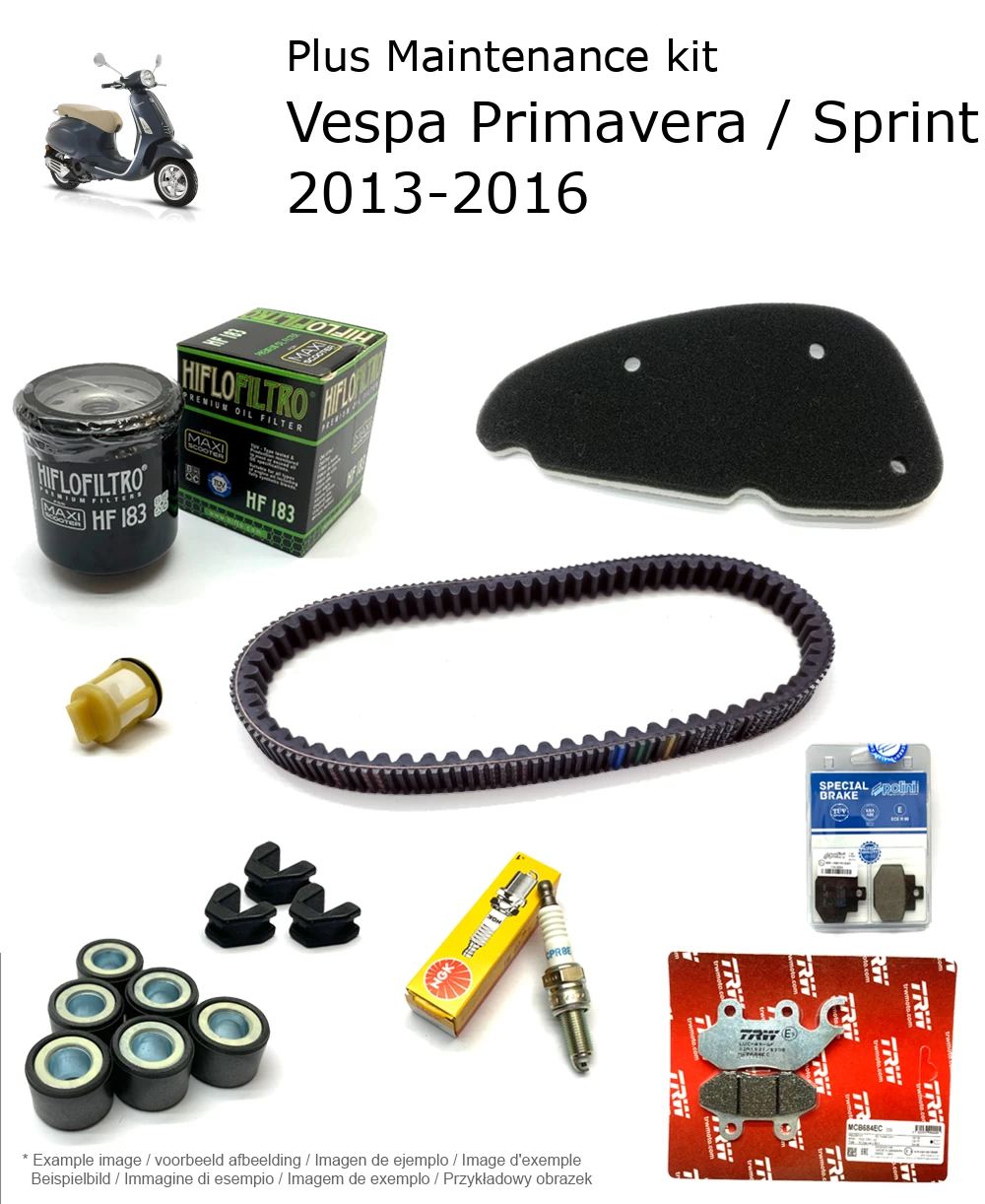 Wartungskit mit Bremsbelägen Vespa Primavera / Sprint 125 ABS 4T 3V 2013-2016