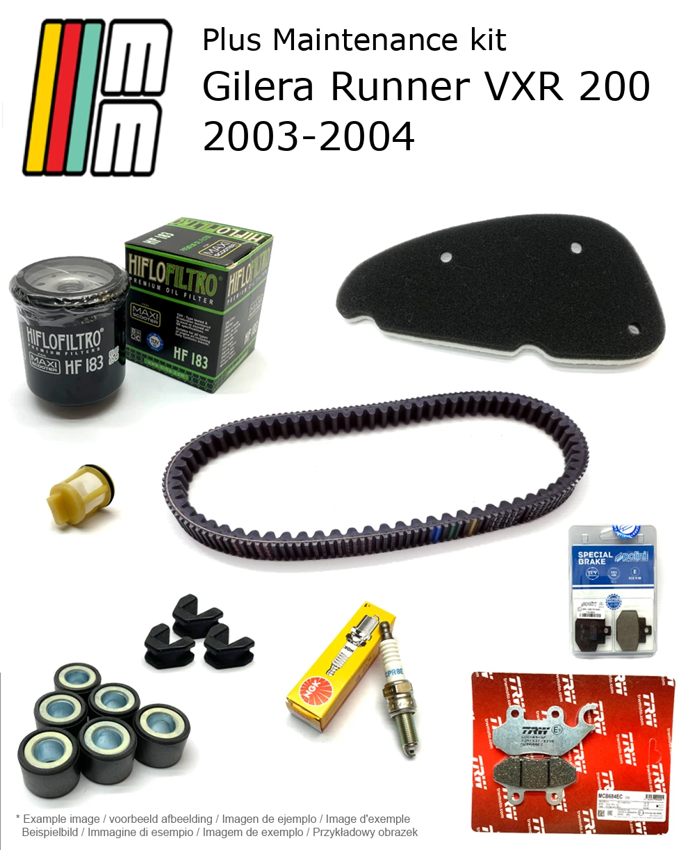 Wartungskit mit Bremsbelägen Gilera Runner VXR 200 2003-2004