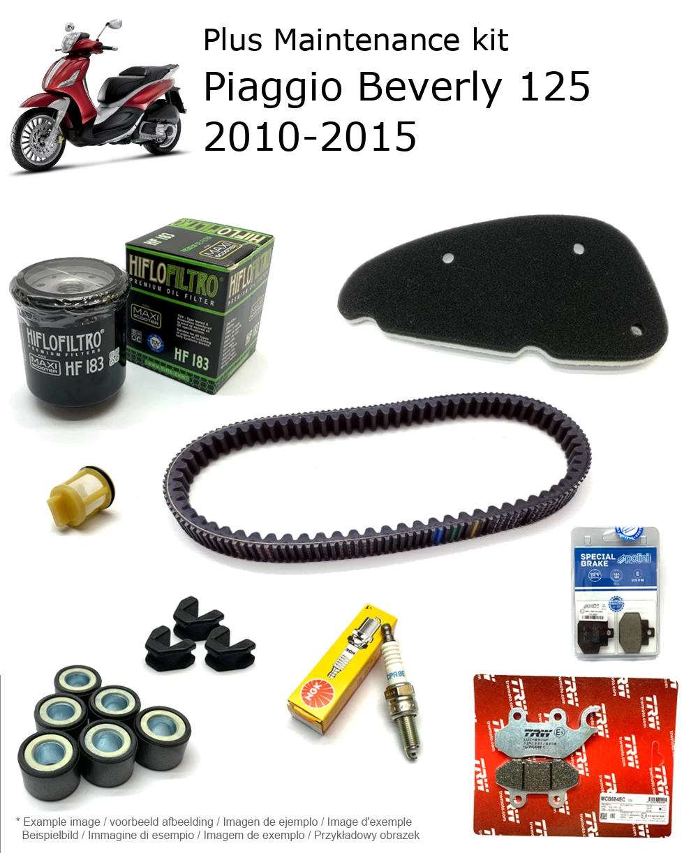Wartungskit mit Bremsbelägen Piaggio Beverly 125 2010-2015