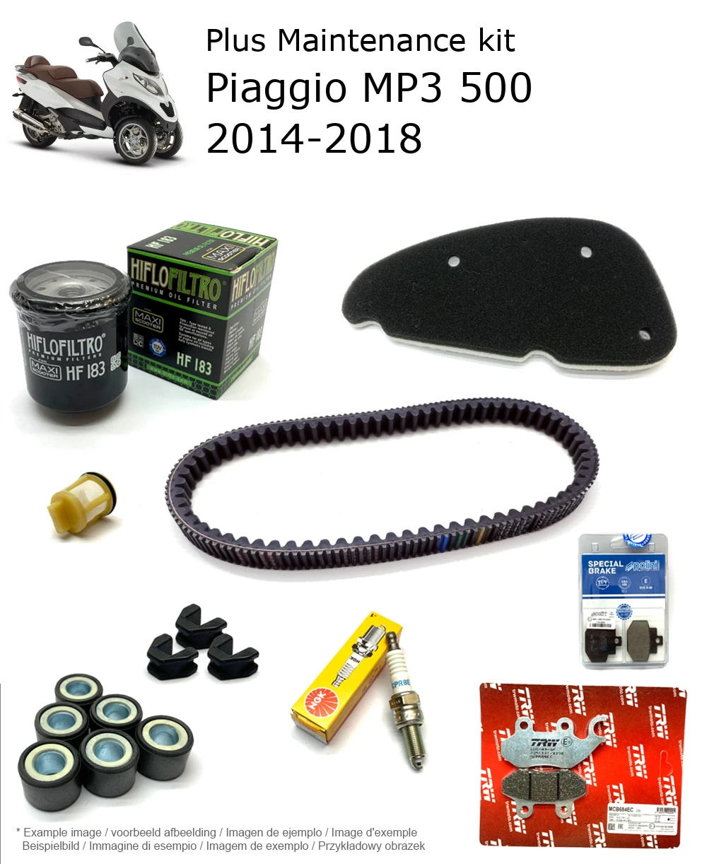 Wartungskit mit Bremsbelägen Piaggio MP3 500 2014-2018