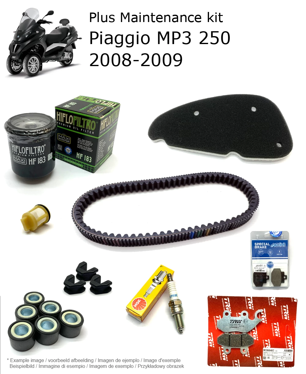 Wartungskit mit Bremsbelägen Piaggio MP3 250 2008-2009