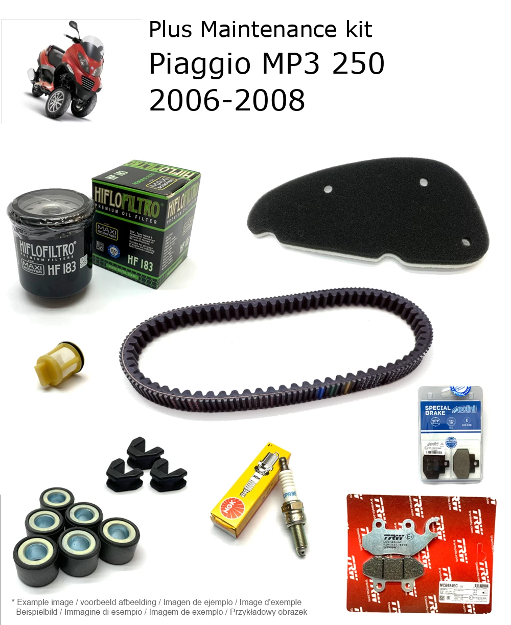 Wartungskit mit Bremsbelägen Piaggio MP3 250 2006-2008