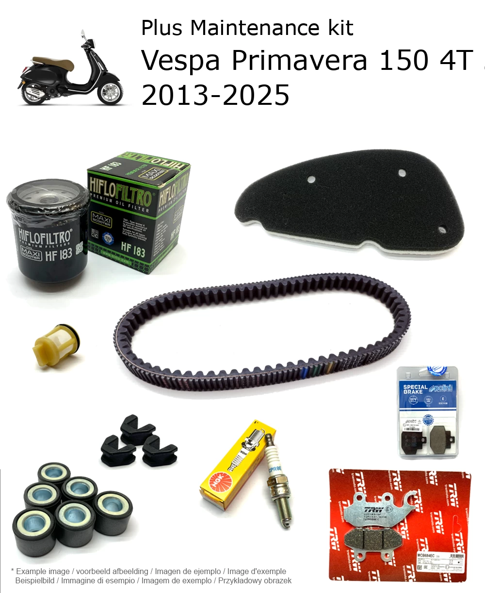 Wartungskit mit Bremsbelägen Vespa Primavera 150 4T 3V 2013-2025