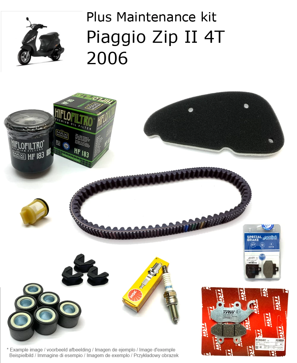 Wartungskit mit Bremsbelägen Piaggio Zip II 4T 2006