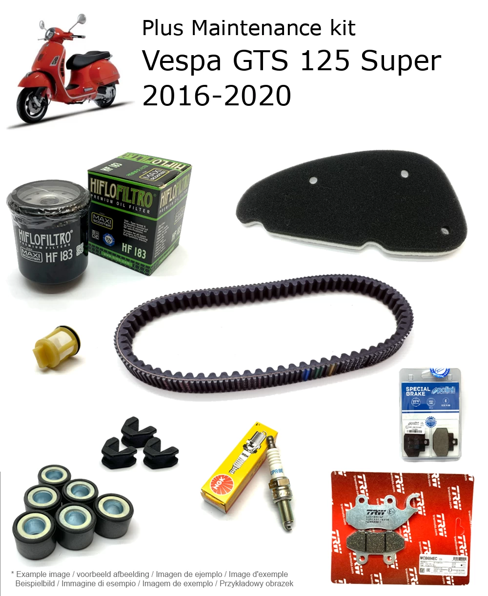 Wartungskit mit Bremsbelägen Vespa GTS 125 Super 2016-2020