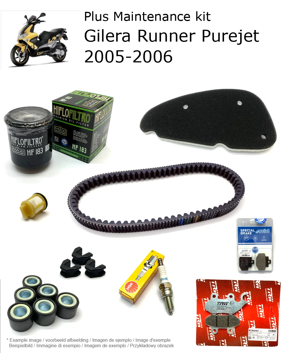 Wartungskit mit Bremsbelägen Gilera Runner Purejet 2005-2006
