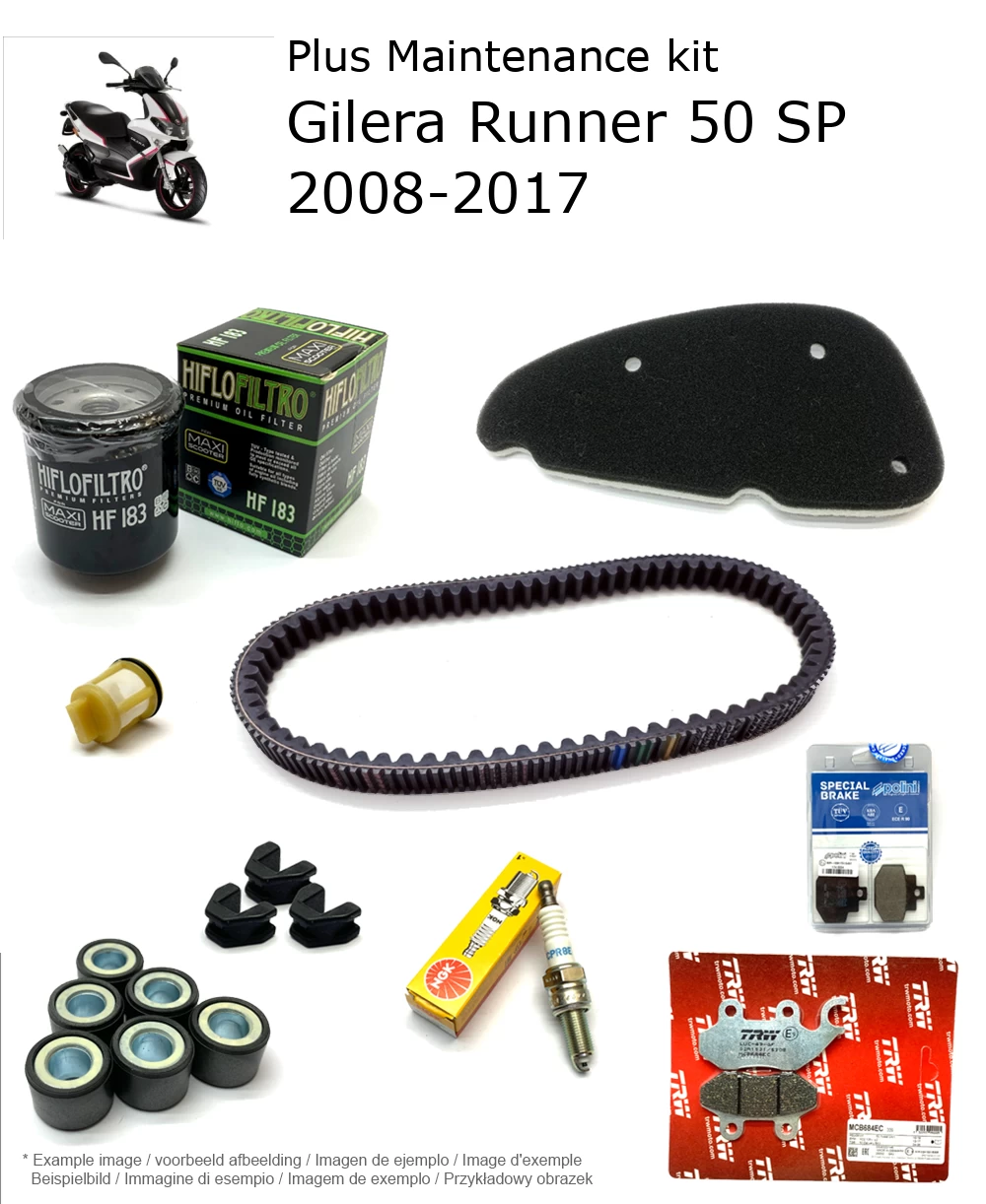Wartungskit mit Bremsbelägen Gilera Runner 50 SP 2008-2017
