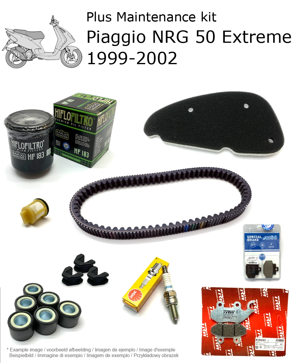 Wartungskit mit Bremsbelägen Piaggio NRG 50 Extreme DT 2T 1999-2002