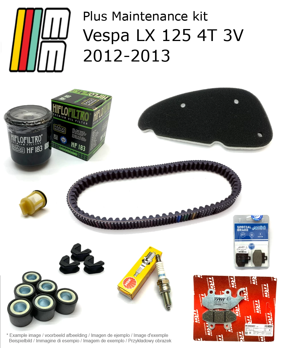 Wartungskit mit Bremsbelägen Vespa LX 125 4T 3V 2012-2013
