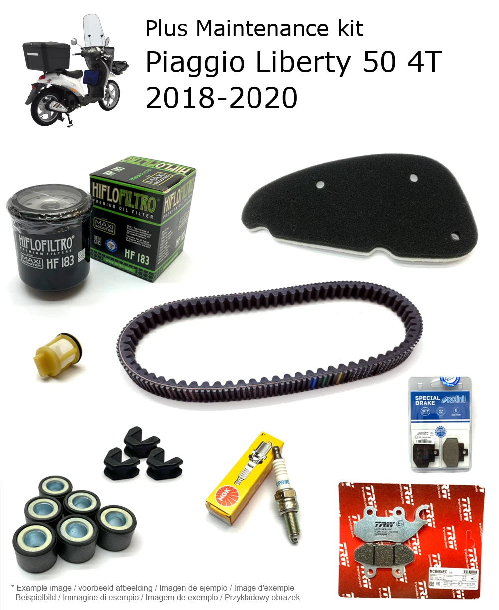 Wartungskit mit Bremsbelägen Piaggio Liberty 50 4T 2018-2020